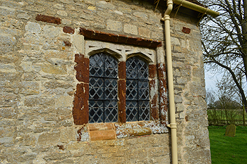 Mixed stone in the chancel south wall March 2014