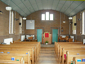 The interior of the Baptist chapel March 2017 copyright Brenda Foster