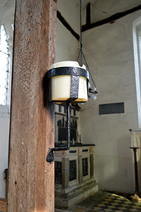 Hourglass stand on the rood screen March 2014