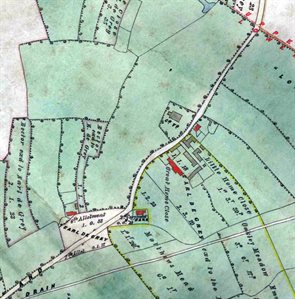 Lower Gravenhurst about 1851 [MA66] note the top of the map is north-east