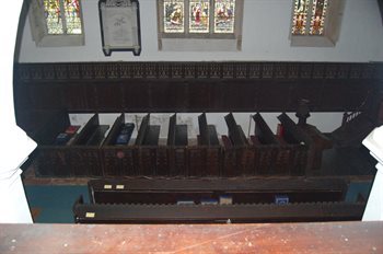 View from the gallery showing the pews March 2008