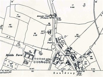 The northern part of the village in 1901