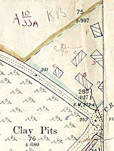 Western part of the Isolation Hospital site on the 1925 valuation map