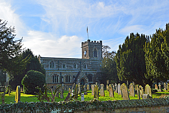 Tempsford church from the north February 2016