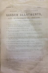Rules for Tingrith Garden Allotments [SFM 3/274]