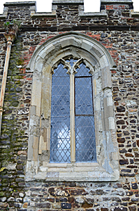 Damage to the masonry of a south wall window February 2016