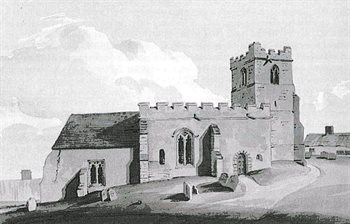 The church from the north by Thomas Fisher about 1815