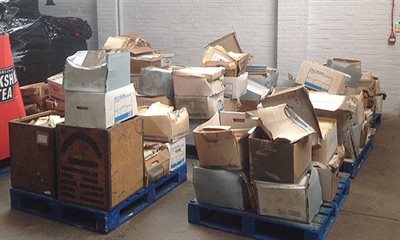 Depositing archives picture of boxes